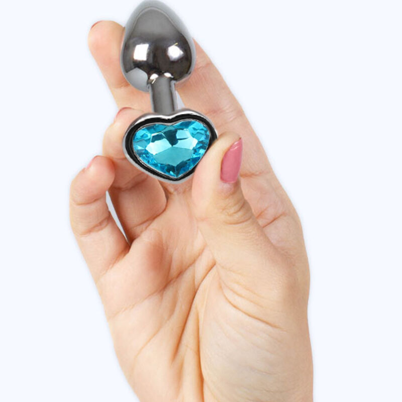 SECRETPLAY - TAPPO IN METALLO CUORE BLU TAGLIA PICCOLO 7 CM - immagine 3