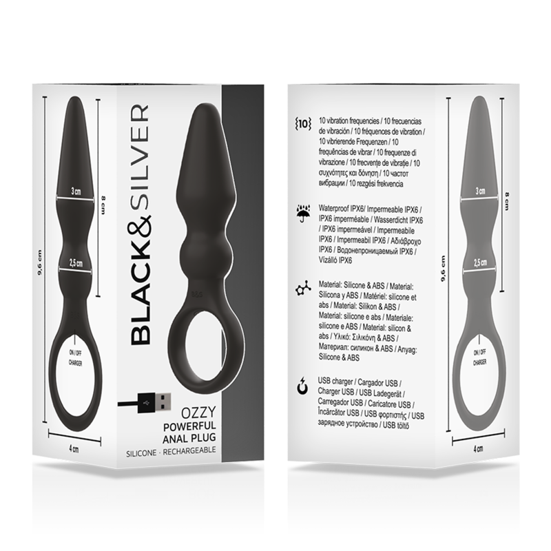 BLACKSILVER - POTENTE PLUG ANALE IN SILICONE OZZY - immagine 5