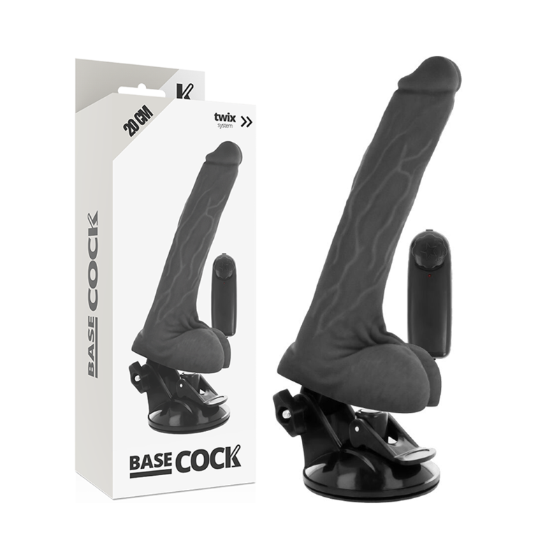 Base Cock Vibratore con Telecomando Nero 20CM