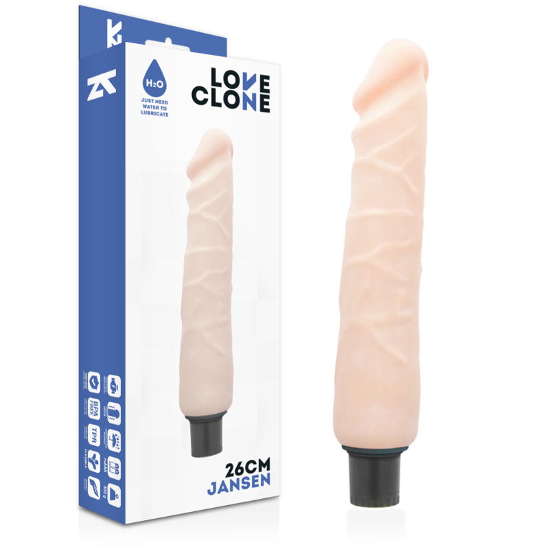 VIBRATORE AUTO LUBRIFICANTE LOVECLONE JANSEN 26CM