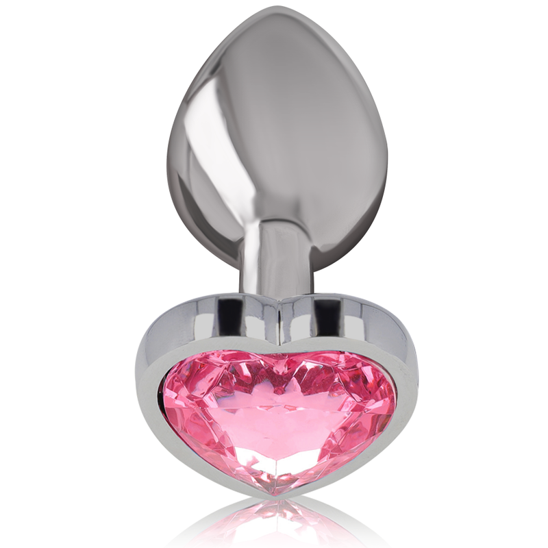 INTENSE - PLUG ANALE IN METALLO ALLUMINIO CUORE ROSA TAGLIA S - immagine 2