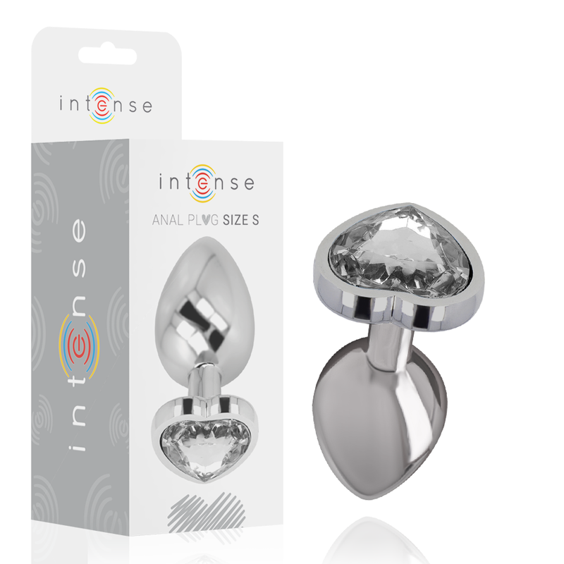 Intese - Plug Anale in Metallo con Cuore Bianco - Taglia S