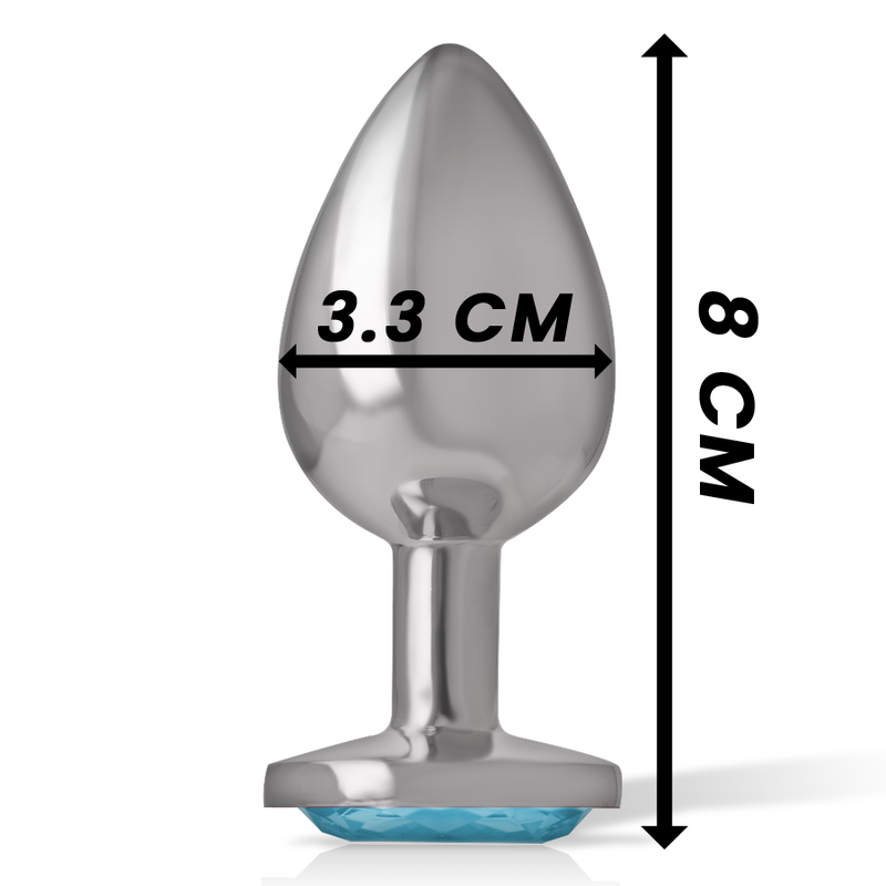 INTENSE - PLUG ANALE IN METALLO ALLUMINIO CUORE BLU TAGLIA M - immagine 4