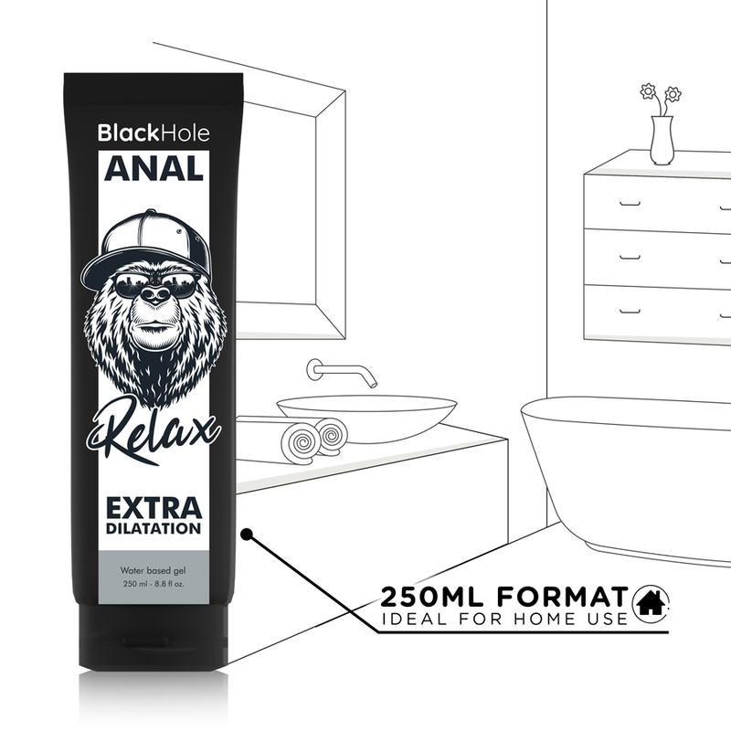BLACK HOLE - GEL A BASE ACQUA DILATAZIONE ANALE 250 ML - immagine 5