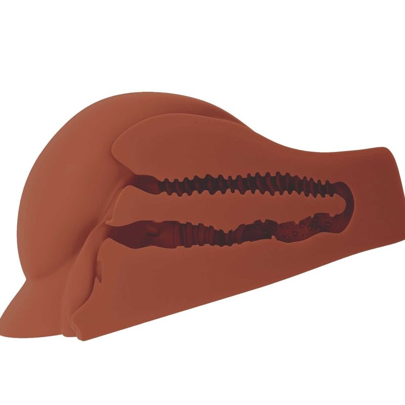 PDX PLUS - MASTURBATORE MARRONE A DOPPIA ENTRATA ASS XL PERFECT - immagine 3