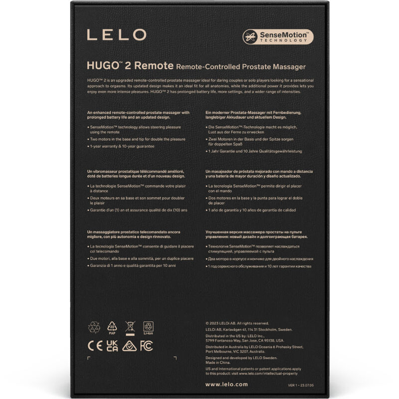 LELO - HUGO 2 MASAJEADOR DE PROSTATA CONTROL REMOTO VERDE - immagine 4