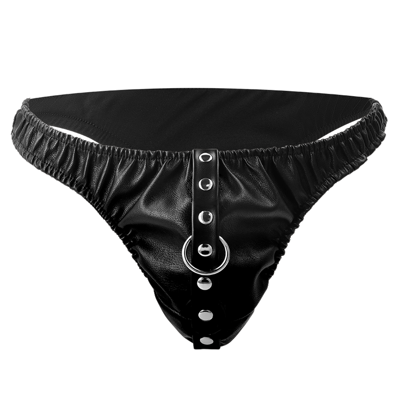 DARKNESS BLACK UNDERPANTS WITH LEASH - immagine 4