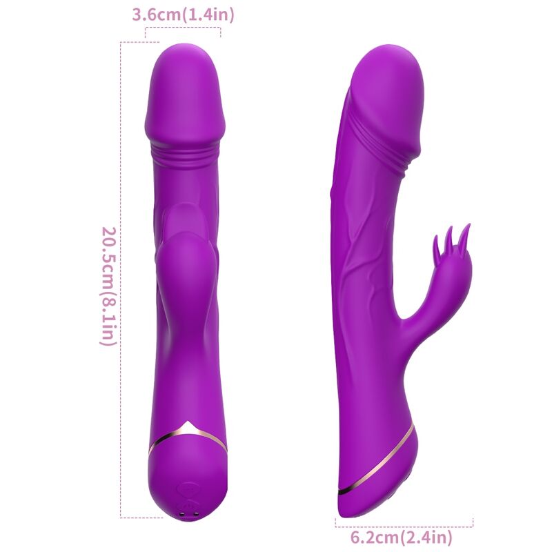 ARMONY - VIBRATORE DILDO CONIGLIO IN SILICONE VIOLA - immagine 4