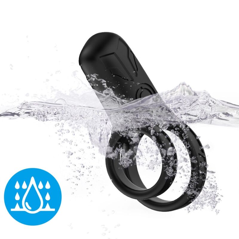 ARMONY - VIBRATORE DOPPIO ANELLO NERO - immagine 3