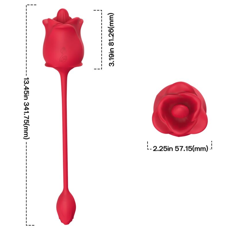 ARMONY - STIMOLATORE E VIBRATORE ROSA 2 IN 1 CON ASPIRAZIONE E CODA ROSSA 10 MODALITÀ - immagine 4
