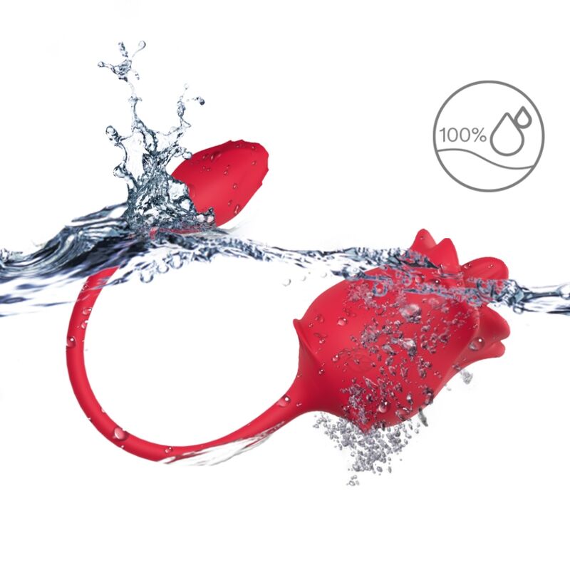 ARMONY - STIMOLATORE E VIBRATORE ROSA 2 IN 1 CON ASPIRAZIONE E CODA ROSSA 10 MODALITÀ - immagine 3