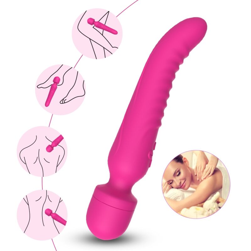 ARMONY - MISSION MASSAGGIATORE E VIBRATORE EFFETTO CALORE FUCSIA - immagine 2