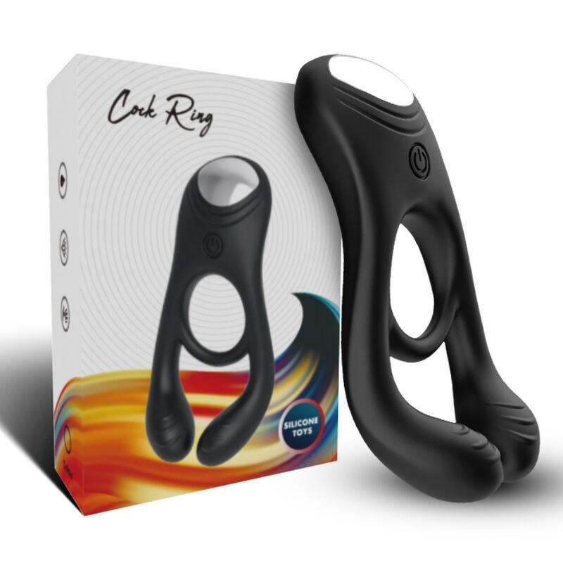 ARMONY - VEYRON DOPPIO ANELLO VIBRATORE GIOCATTOLO PER COPPIA TELECOMANDO NERO - immagine 4