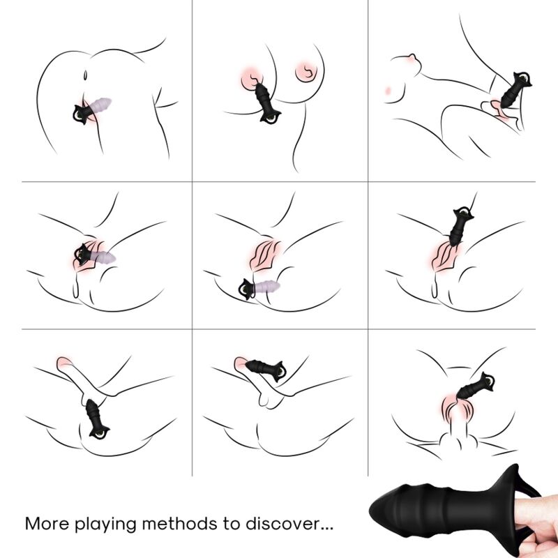 ARMONY - VIBRATORE A DITA KYLIN E TELECOMANDO CON PRESA ANALE NERO - immagine 2