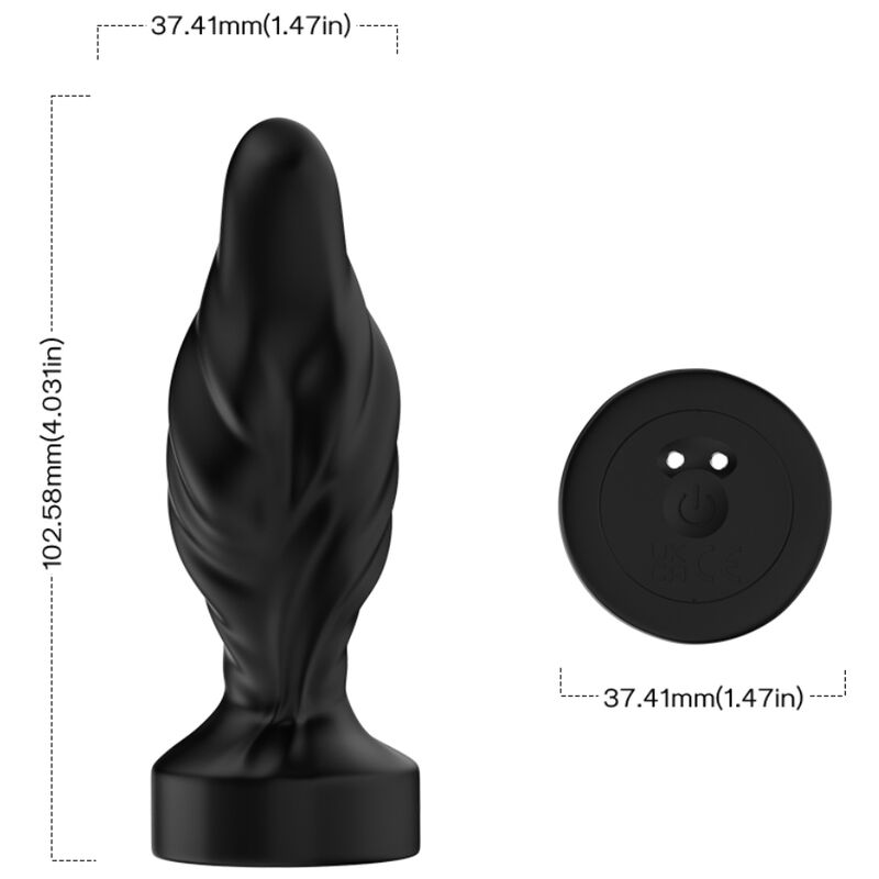 ARMONY - VIBRATORE E PLUG ANALE TELECOMANDO NERO - immagine 4