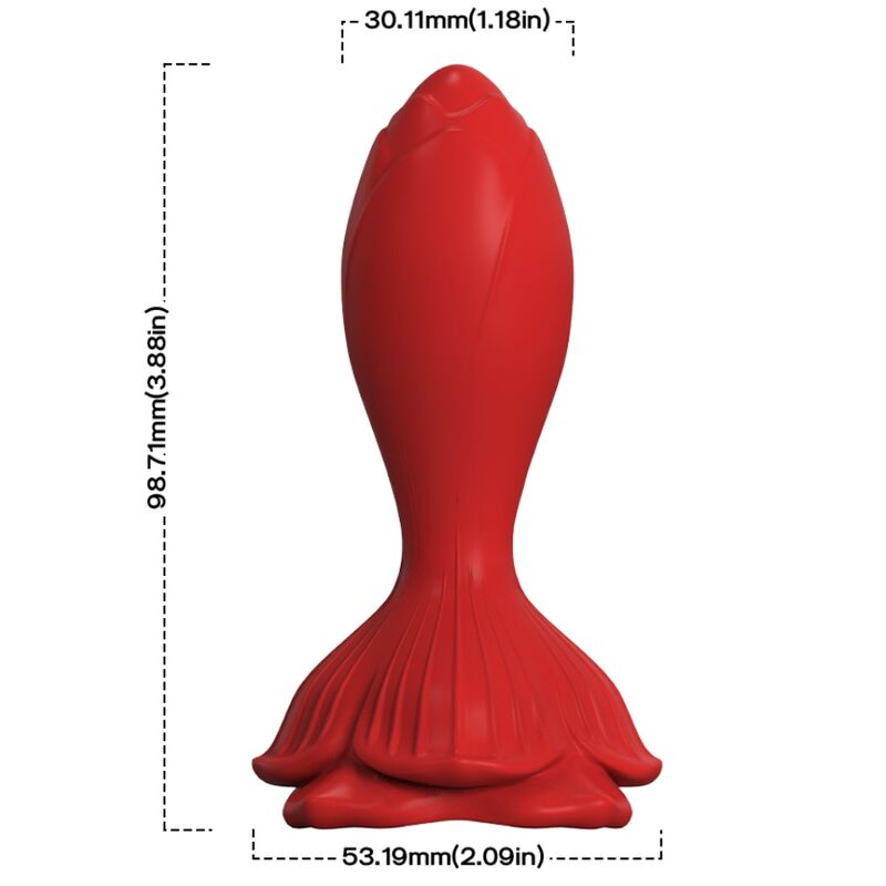 ARMONY - VIBRATORE ROSA E TELECOMANDO PICCOLO PLUG ANALE ROSSO - immagine 2