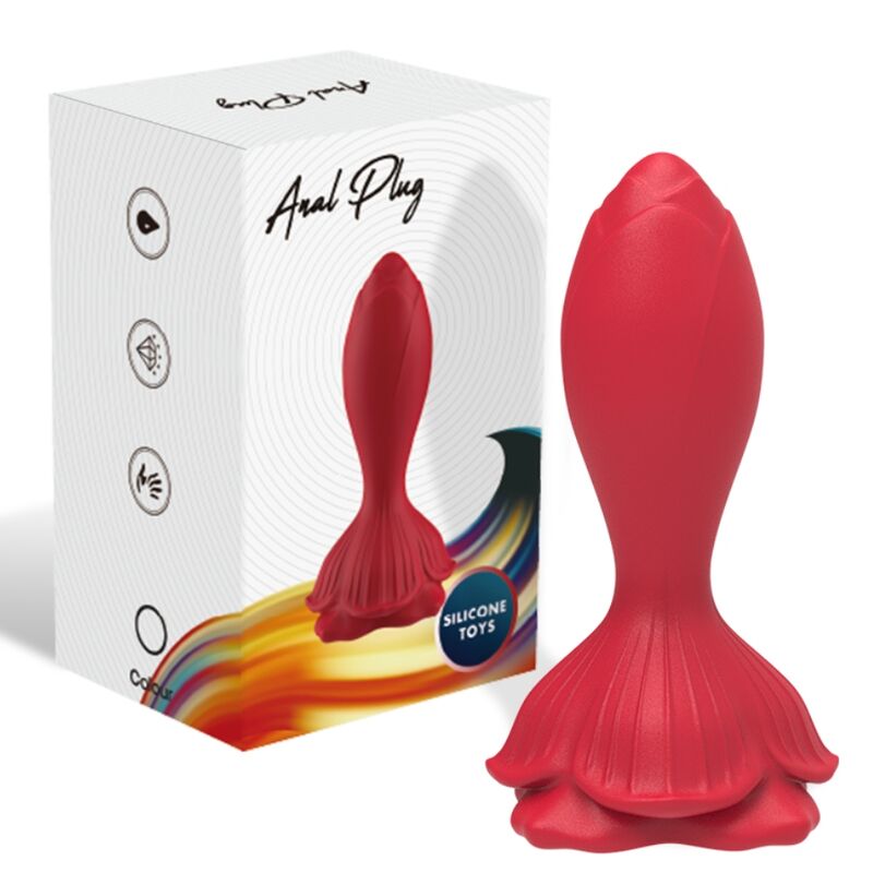ARMONY - VIBRATORE ROSA E TELECOMANDO PICCOLO PLUG ANALE ROSSO - immagine 5