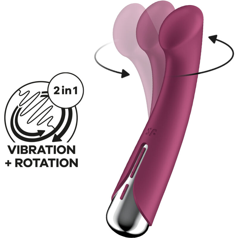 SATISFYER - SPINNING G-SPORT 1 VIBRADOR ROTADOR ROJO - immagine 4