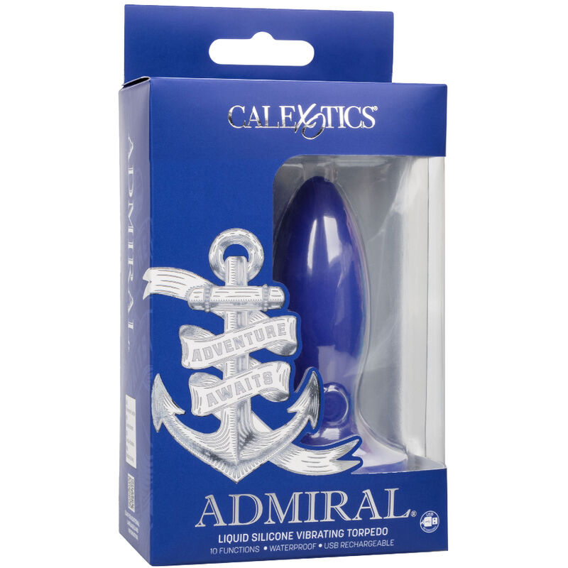 CALEXOTICS - ADMIRAL VIBRATORE PLUG ANALE TORPEDO BLU - immagine 5