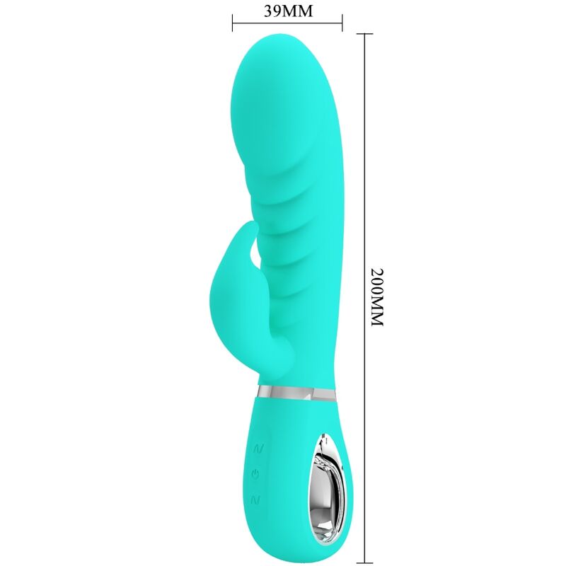 PRETTY LOVE - VIBRATORE MULTIFUNZIONE G-SPOT PRESCOTT VERDE ACQUA - immagine 5