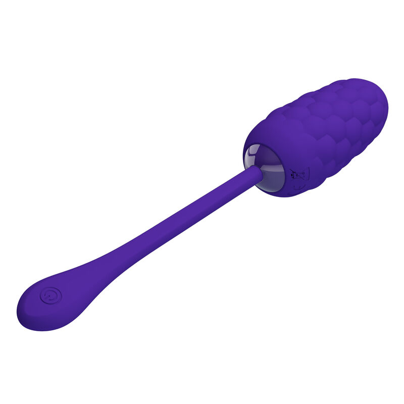 PRETTY LOVE - UOVO VIBRANTE CON TEXTURE MARINA RICARICABILE VIOLA - immagine 2