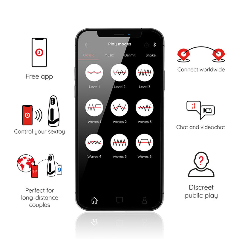 ONINDER - MASTURBATORE MASCHILE RICARICABILE SEOUL 10 VELOCITÀ - APP GRATUITA - immagine 3