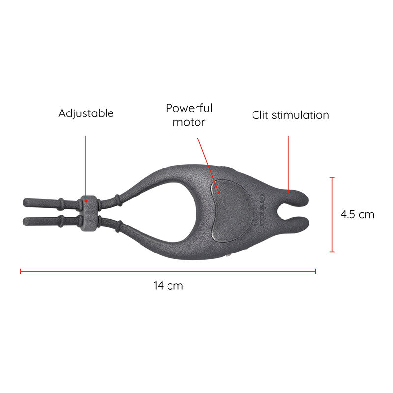 ONINDER - ANELLO VIBRATORE REGOLABILE RICARICABILE PAMPA CON STIMOLATORE CLITORIDE 10 VELOCITÀ - APP GRATUITA - immagine 4