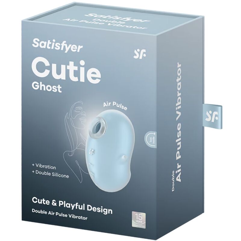 SATISFYER - VIBRATORE CUTIE GHOST LAY-ON AZZURRO - immagine 5