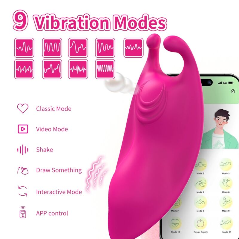 ARMONY - MUTANDINA INDOSSABILE HONEYBEE VIBRATORE G-SPOT FUCSIA - APP GRATUITA - immagine 4