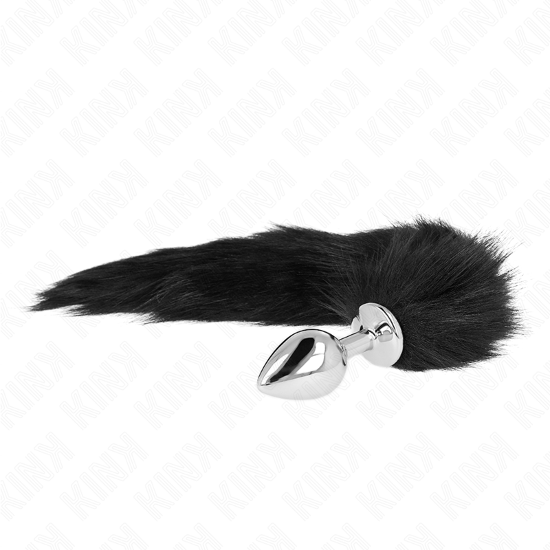 Kink - Plug Anale con Coda Sintetica Nera - 40 CM