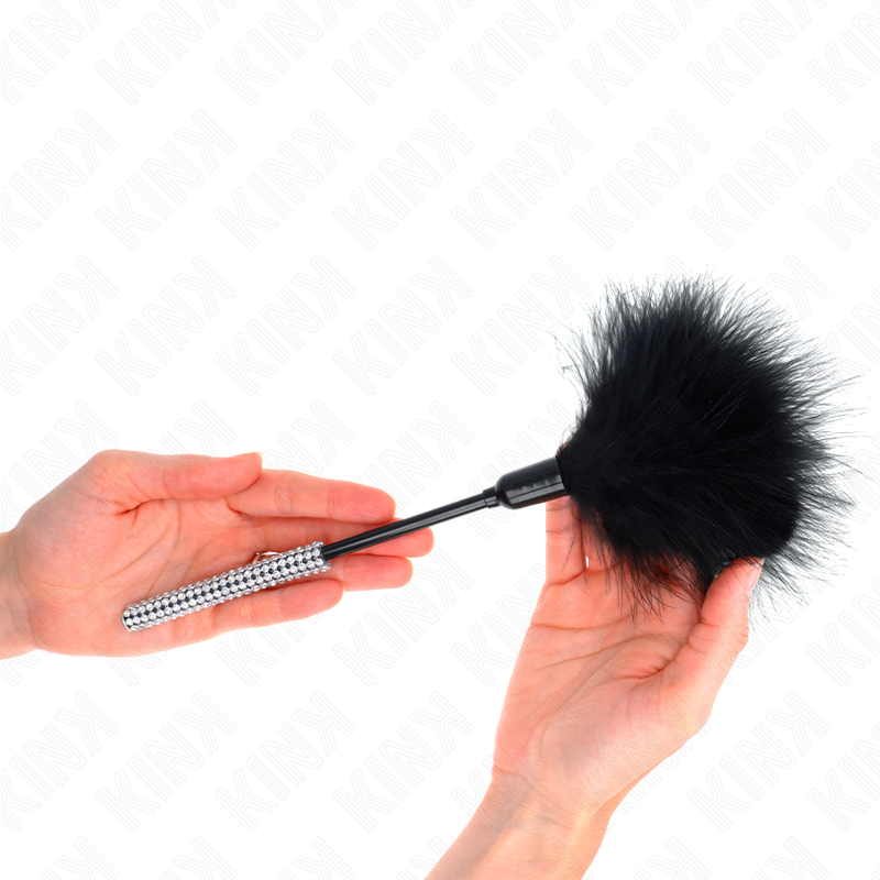 KINK - PIUME TICKLE CON MANICO STRASS 27 CM - immagine 5
