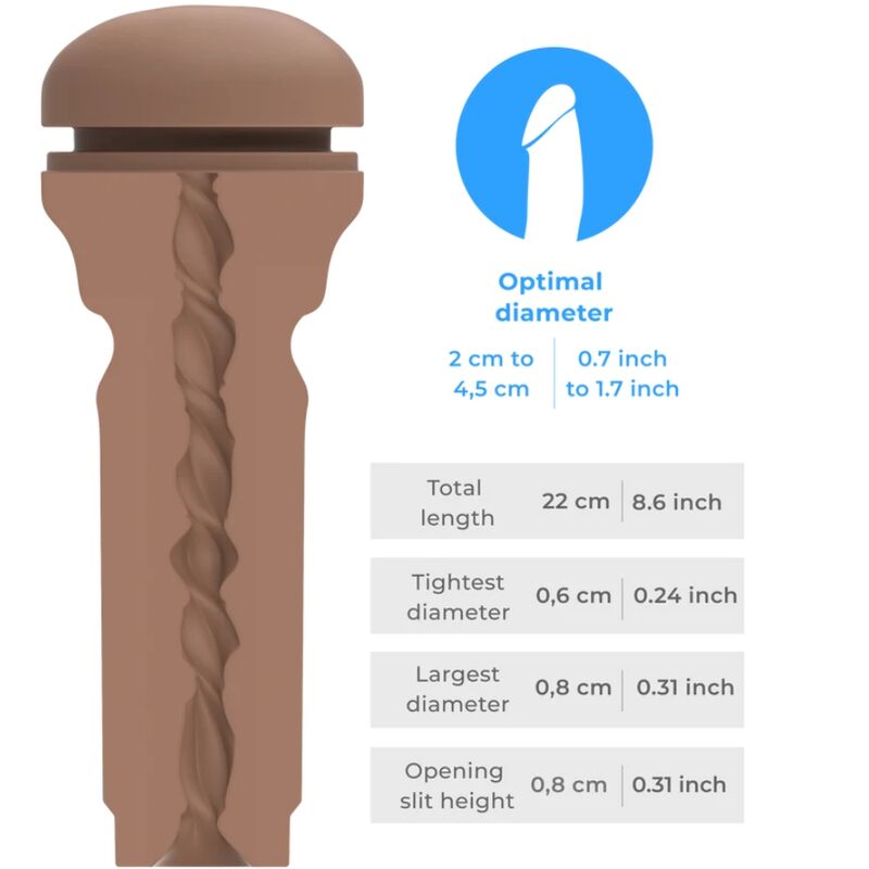 KIIROO - FEEL STROKER EXTRA TIGHT BUTT MARRONE MEDIO - immagine 5