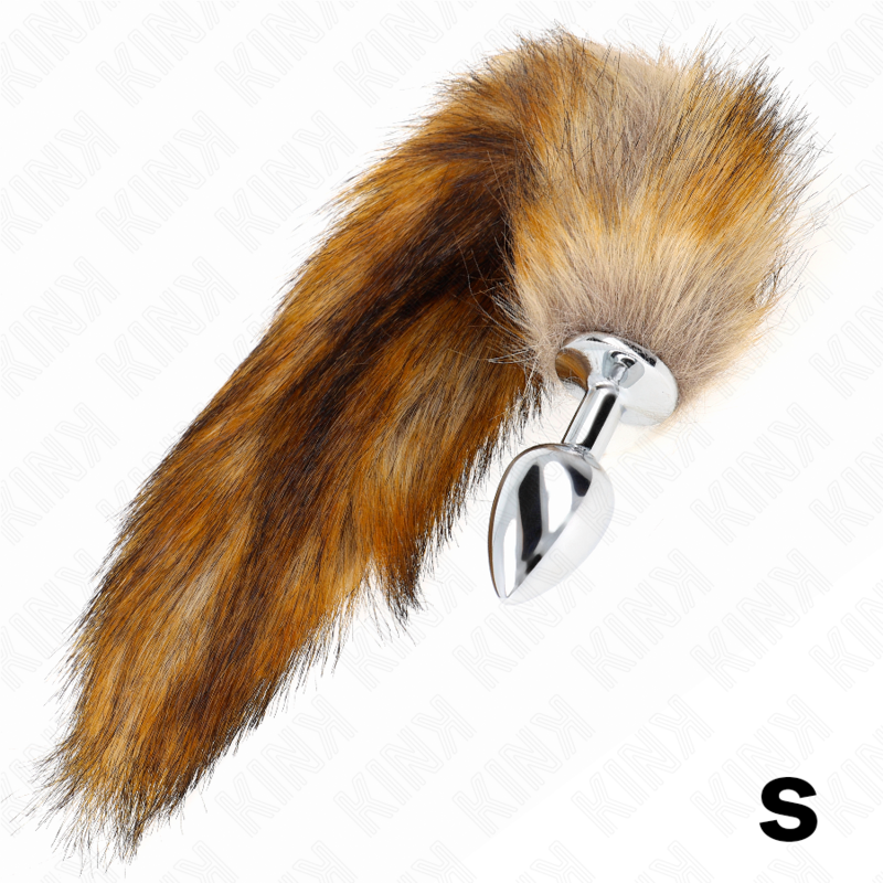 KINK - PLUG ANALE TAGLIA S 7 X 3 CM CON CODA SINTETICA 40 CM MARRONE - immagine 4