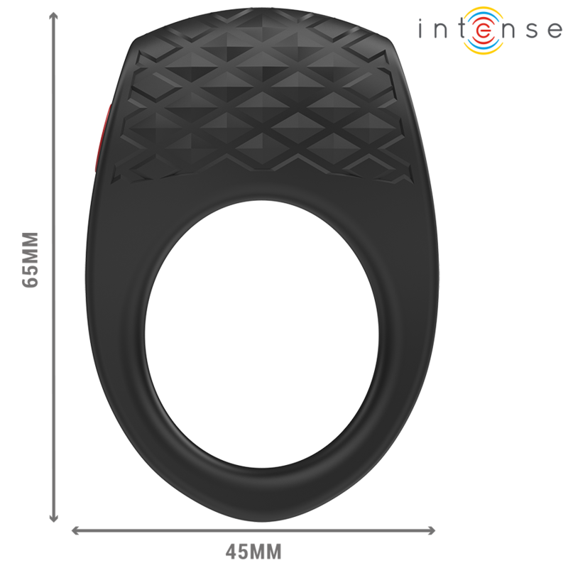 INTENSE - CLOVER VIBRATORE ANELLO PER PENE 10 VIBRAZIONI NERO - immagine 4