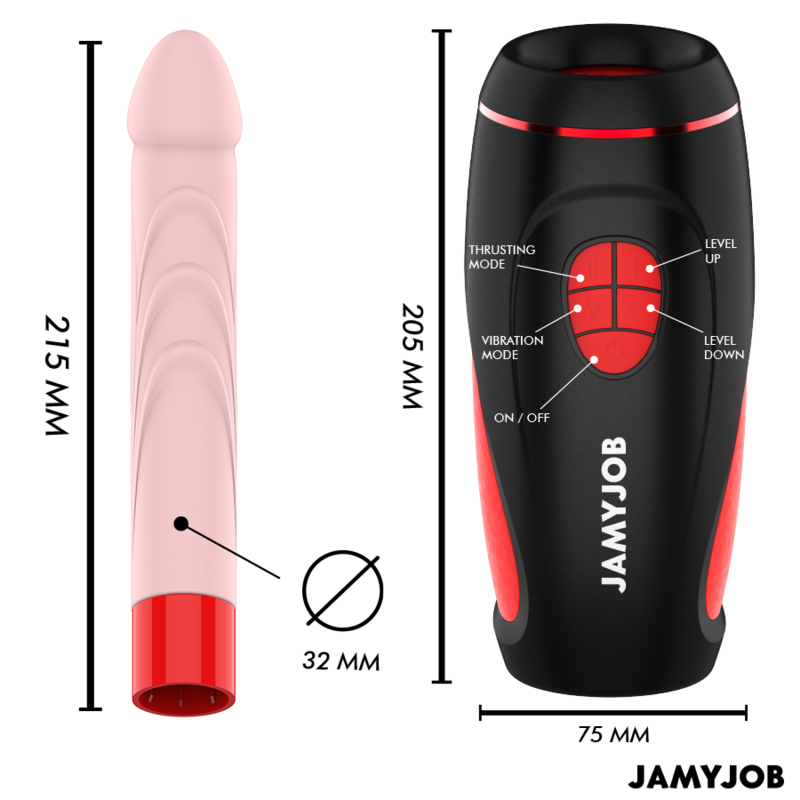 JAMYJOB - PYSTON BASE MASTURBATORE AUTOMATICO CON DILDO TELECOMANDO - immagine 5