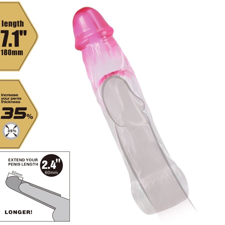 Pretty Love - Neron Guaina Realistica per Pene - 6 CM - immagine 5