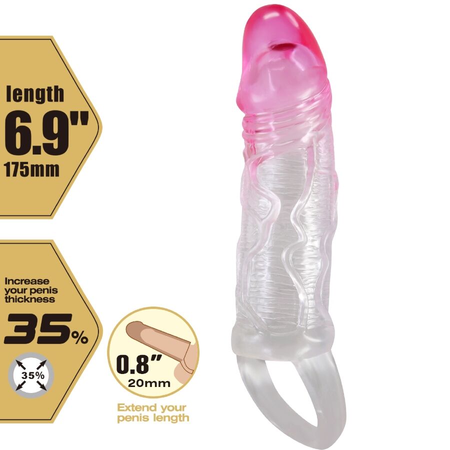 Pretty Love – Odes Guaina Realistica per Pene - 2 CM - immagine 5
