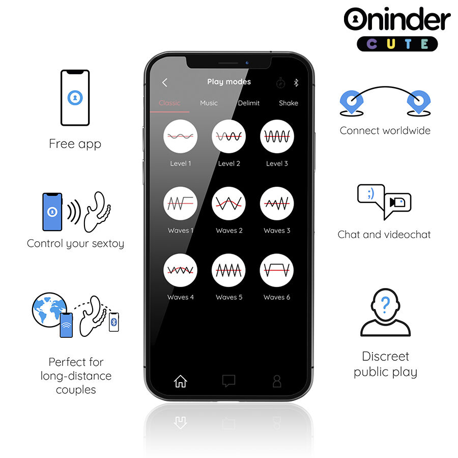 ONINDER CUTE - LOVE 3 SOME TRIPLO VIBRATORE - APP GRATUITA IN TUTTO IL MONDO - immagine 4