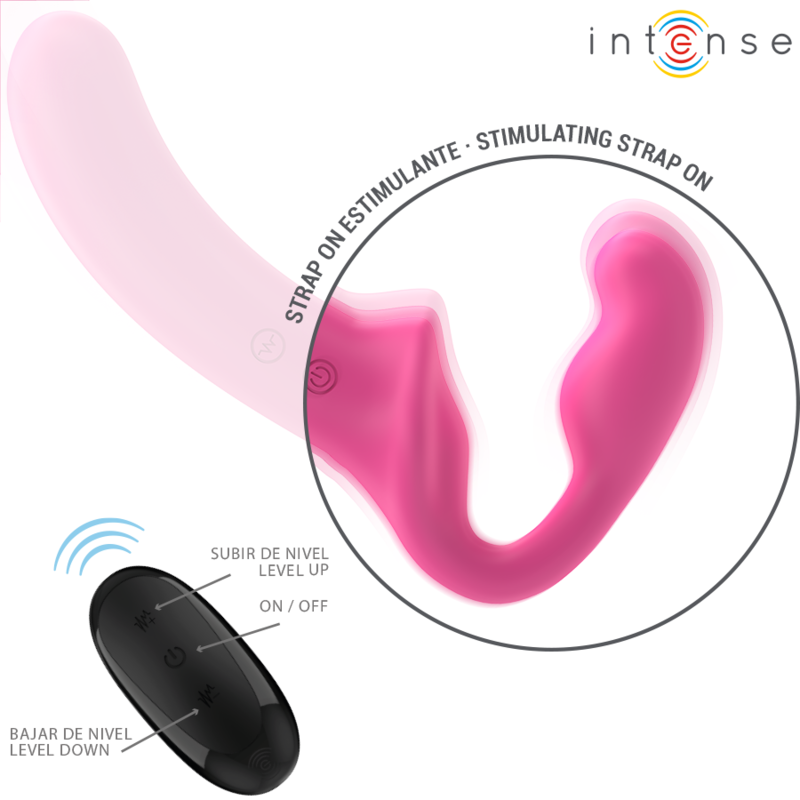 INTENSE - AMY DOPPIO VIBRATORE 20 CM ROSA TELECOMANDO - immagine 4