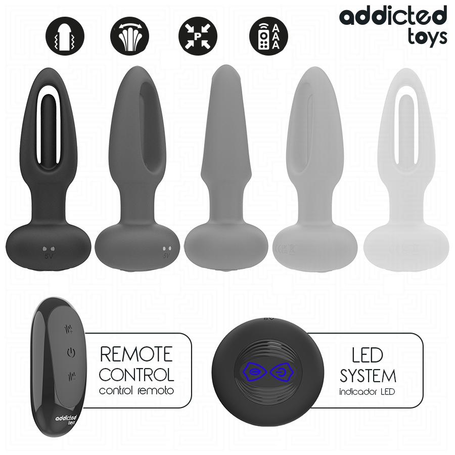 ADDICTED TOYS - PLUG ANALE CON LINGUA VIBRANTE E TELECOMANDO - immagine 4
