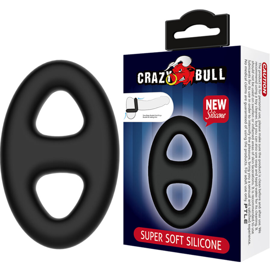 CRAZY BULL - ANELLO DOPPIO IN SILICONE SUPER MORBIDO