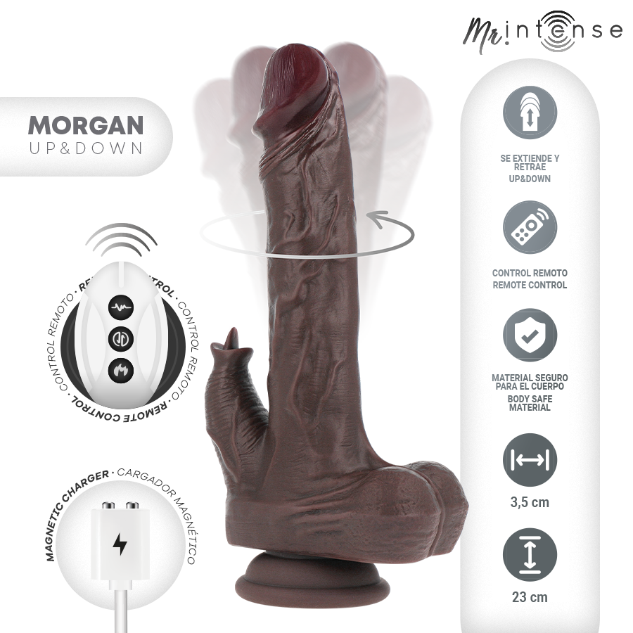 MR INTENSE - MORGAN PENE REALISTICO TELECOMANDO 23 CM -O- 3,5 CM - immagine 3