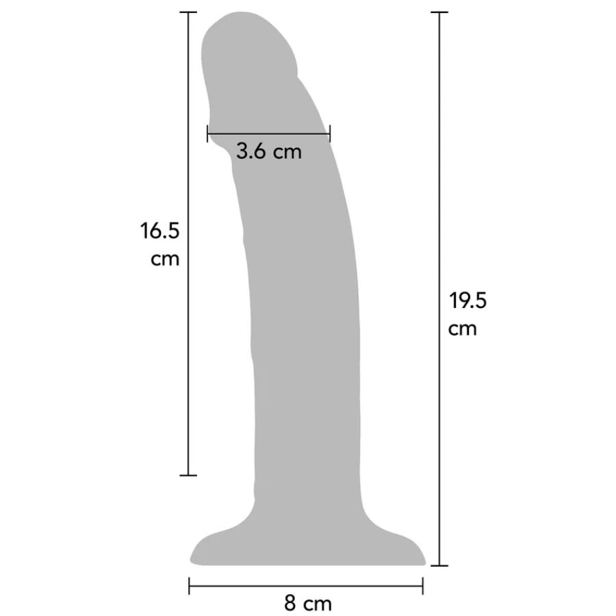 GET REAL - DILDO VIBRANTE IN SILICONE REALISTICO TRASPARENTE 19,5 CM - immagine 3