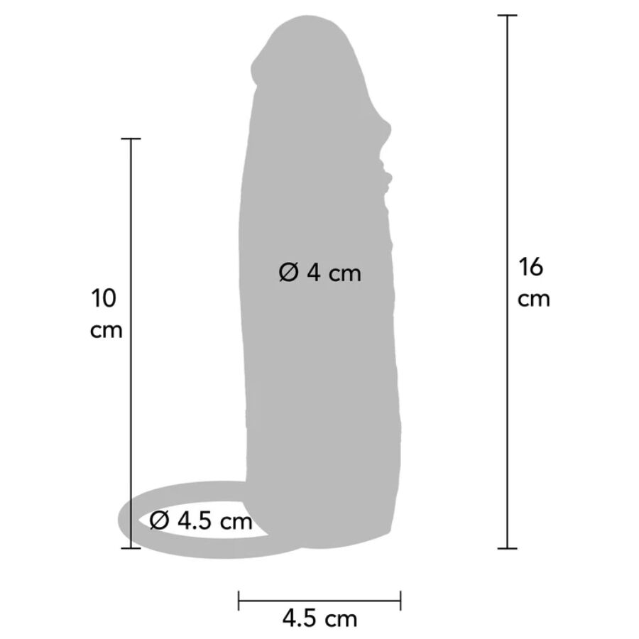 GET REAL - HYDRATED SKIN GUAINA PER PENE IN SILICONE CARAMELLO 16 CM - immagine 4