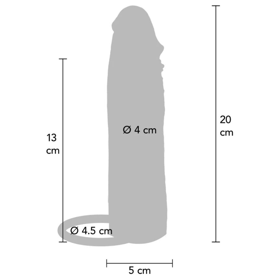 GET REAL - GUAINA VIBRANTE PER PENE IN SILICONE PER PELLE IDRATATA CARAMELLO 20 CM - immagine 4