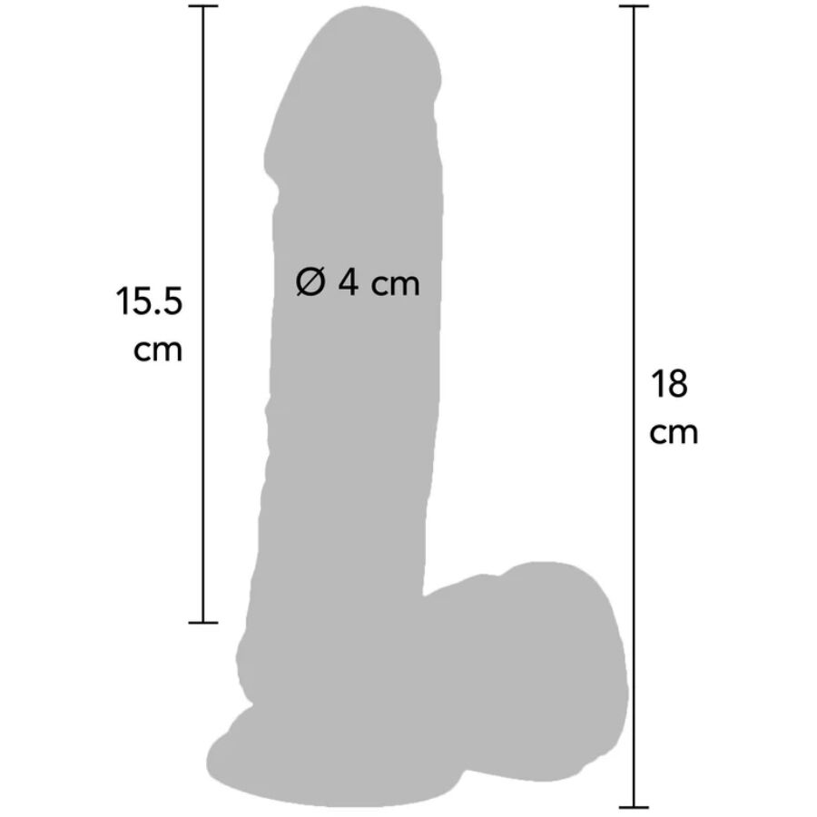 GET REAL - DILDO 18 CM CON VIBRATORE PER SFERE - immagine 3