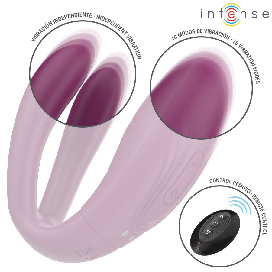 INTENSE - STIMOLATORE A MORSETTO CON VIBRAZIONE E TAPPING SANDRA CON TELECOMANDO - immagine 3