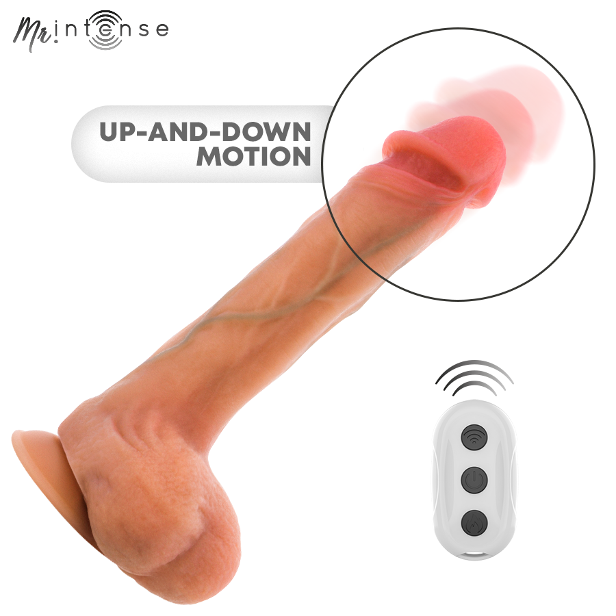 MR INTENSE - BRADLEY DILDO VIBRATORE CON EFFETTO CALORE E TELECOMANDO 21 CM -Ø- 4,2 CM - immagine 4