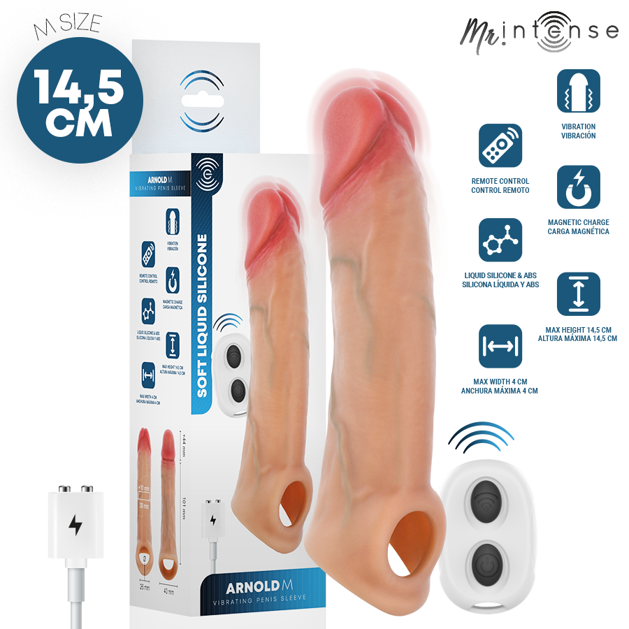MR INTENSE - ARNOLD M GUAINA VIBRANTE ULTRA-REALISTICA PER PENE 14,5 CM -Ø- 4 CM