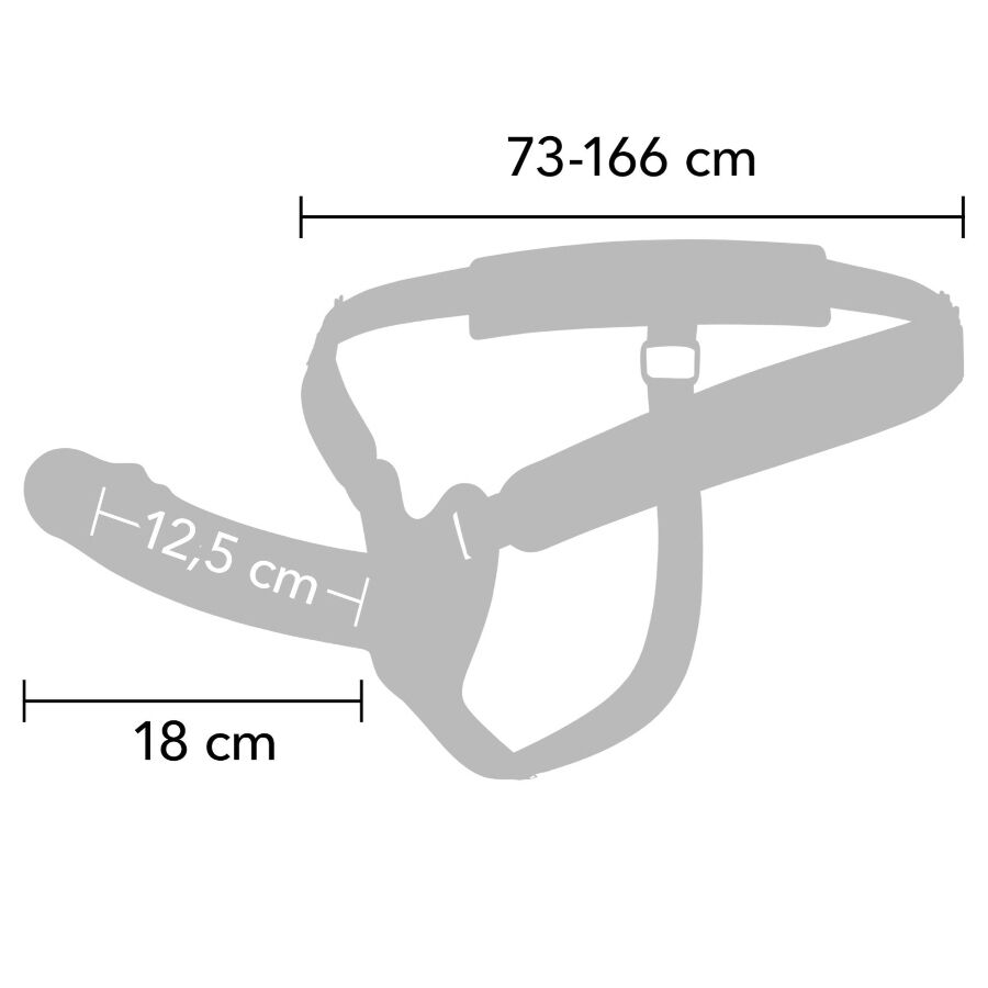 HIDDEN DESIRE - INFERNO GUAINA PER PENE CON STRAP-ON IN SILICONE 18 CM - immagine 2